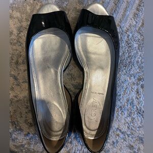 JCrew sandals in black patent leather size 8